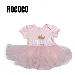071 Rococo Blush First Birthday Tulle Dress